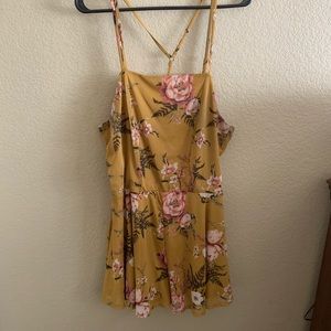 Yellow floral romper